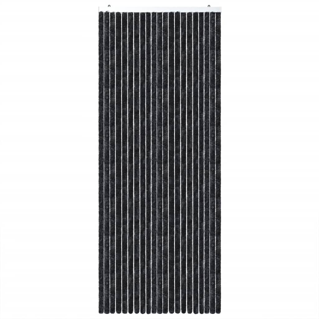 vidaXL Rideau anti-mouches anthracite 100x230 cm chenille