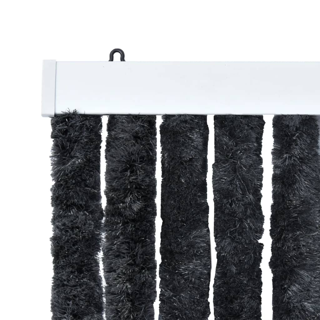 vidaXL Rideau anti-mouches anthracite 100x230 cm chenille