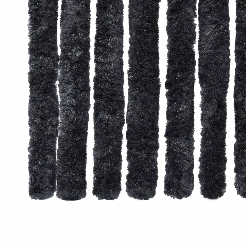 vidaXL Rideau anti-mouches anthracite 100x230 cm chenille