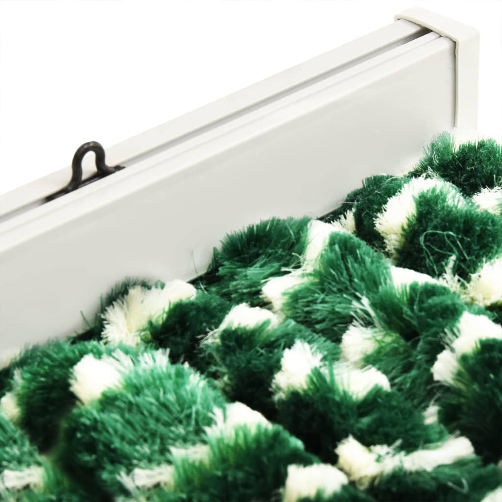 vidaXL Rideau anti-mouches vert et blanc 100x200 cm chenille