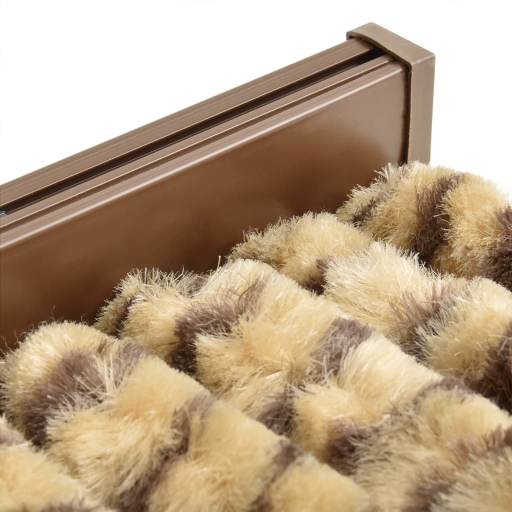 vidaXL Rideau anti-mouches beige et marron 100x200 cm chenille