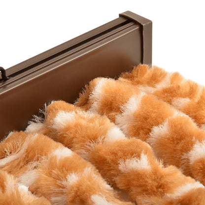 vidaXL Rideau anti-mouches ocre et blanc 100x230 cm chenille
