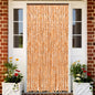 vidaXL Rideau anti-mouches ocre et blanc 100x230 cm chenille