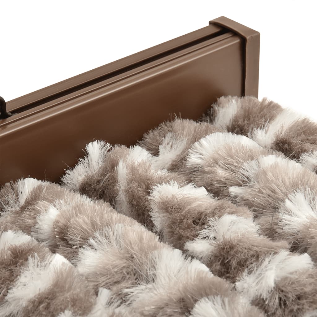 vidaXL Rideau anti-mouches taupe et blanc 100x230 cm chenille