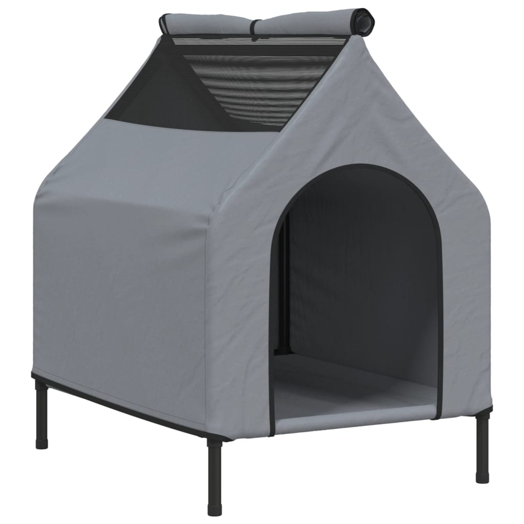 vidaXL Niche pour chien anthracite tissu Oxford et acier