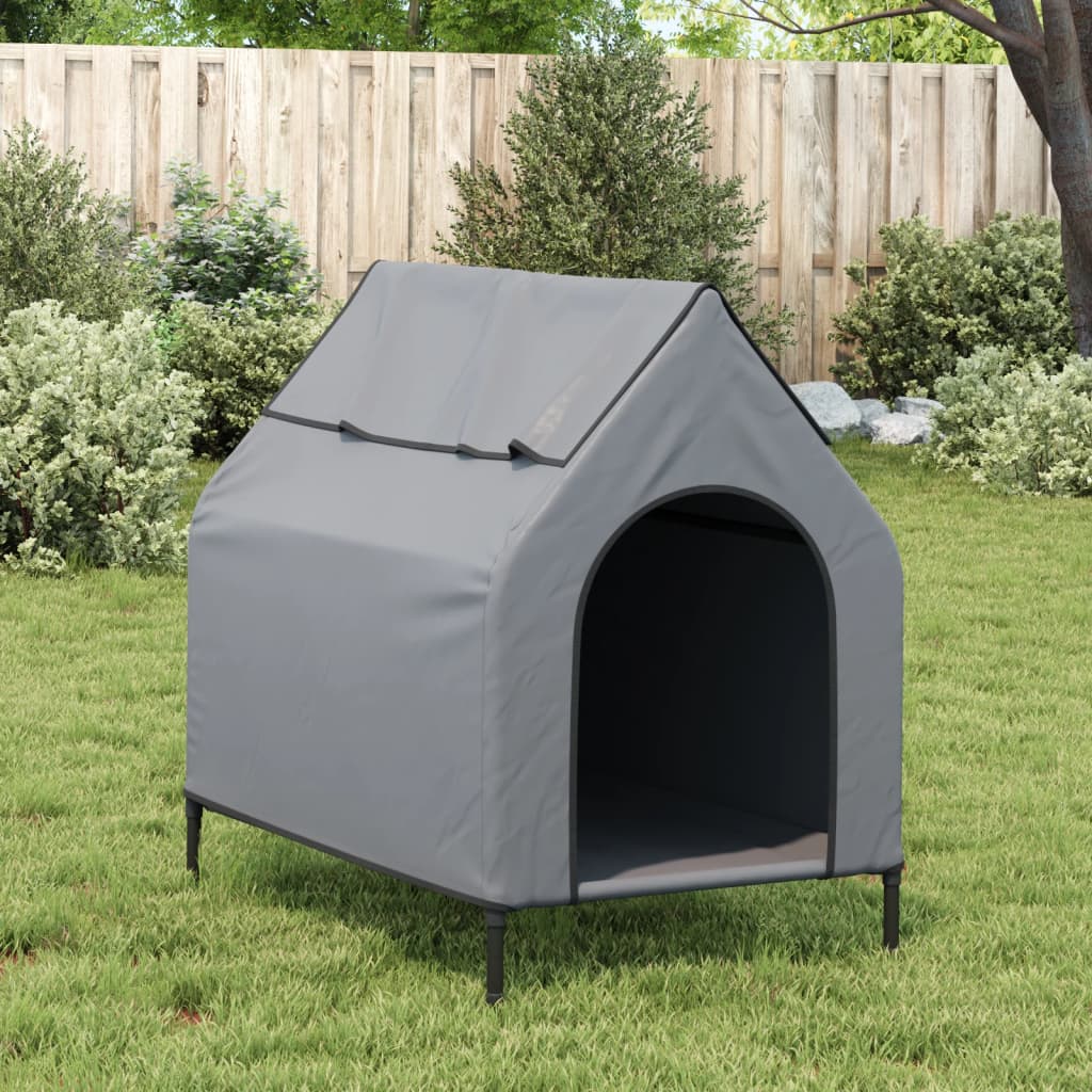 vidaXL Niche pour chien anthracite tissu Oxford et acier