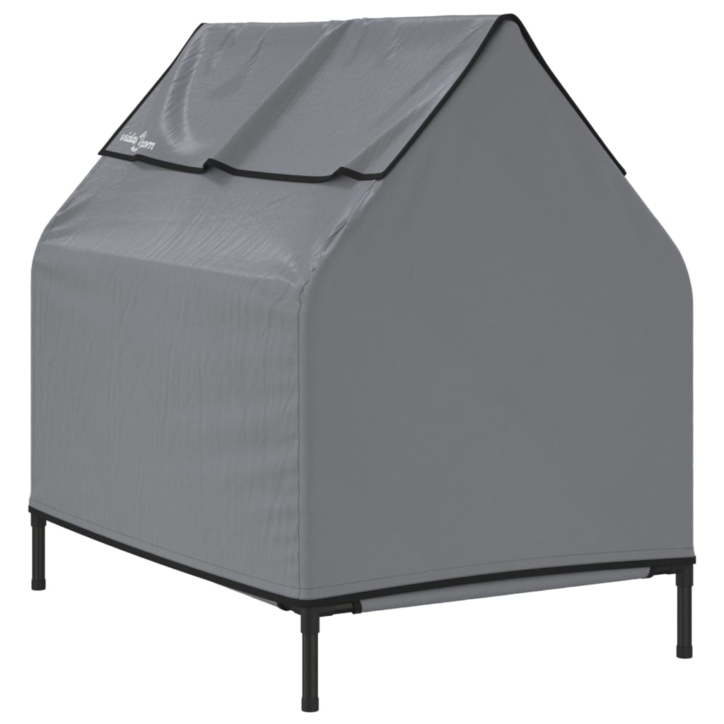 vidaXL Niche pour chien anthracite tissu Oxford et acier
