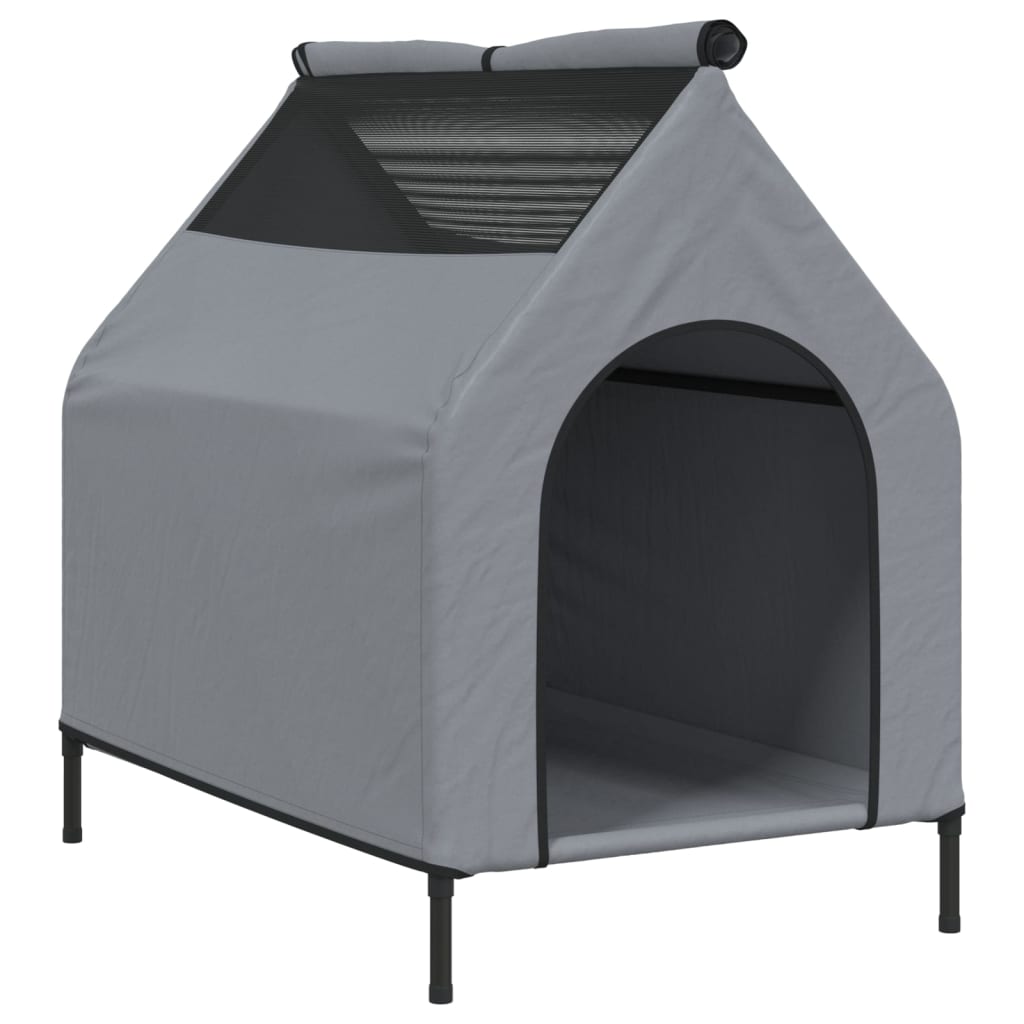 vidaXL Niche pour chien anthracite tissu Oxford et acier