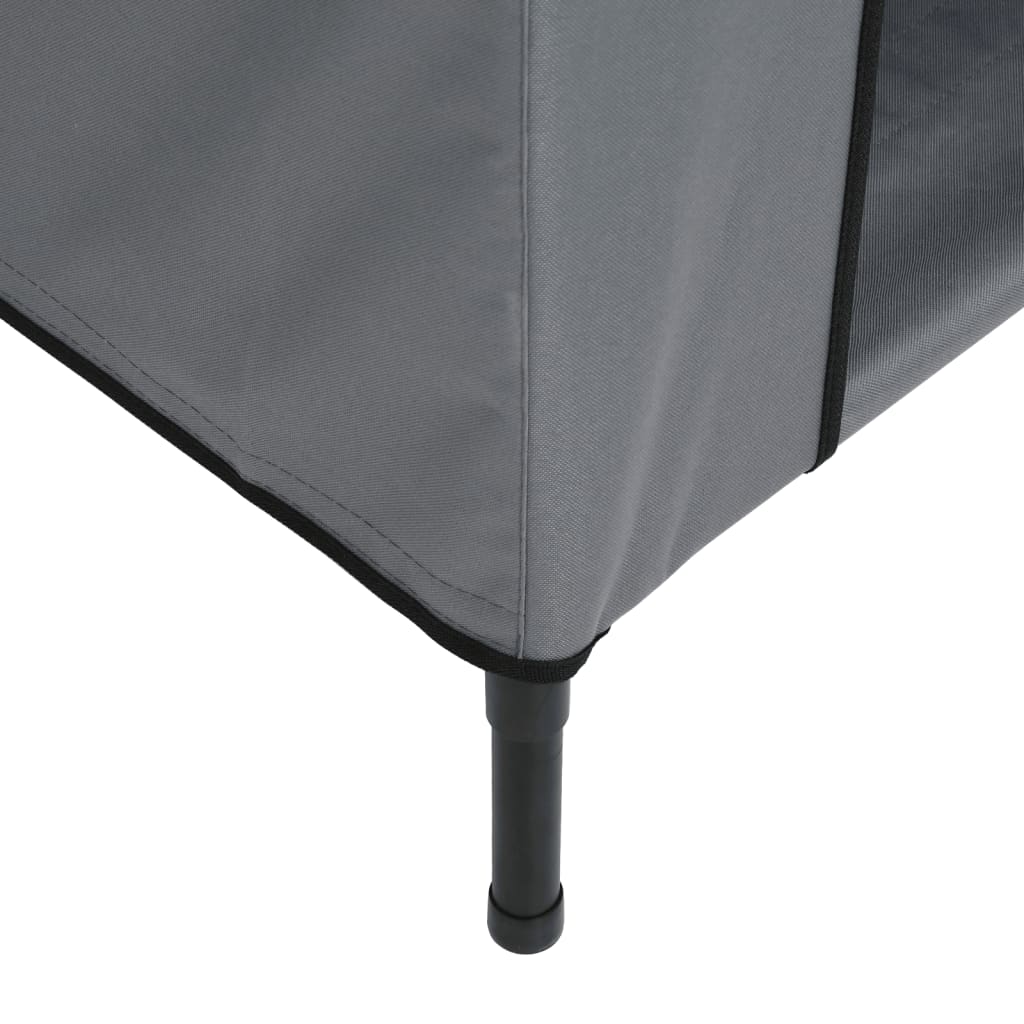 vidaXL Niche pour chien anthracite tissu Oxford et acier