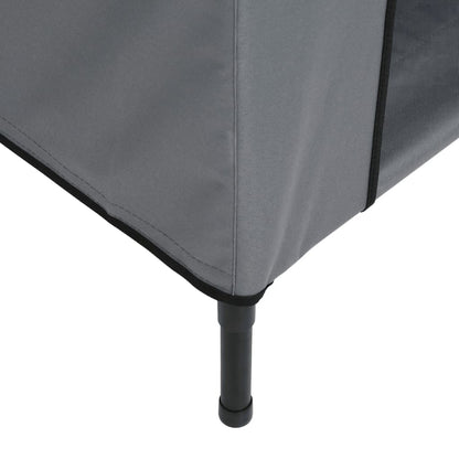 vidaXL Niche pour chien anthracite tissu Oxford et acier
