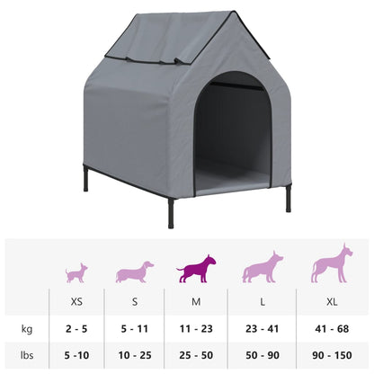 vidaXL Niche pour chien anthracite tissu Oxford et acier