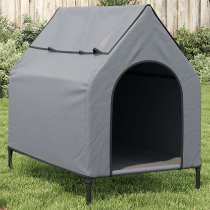 vidaXL Niche pour chien anthracite tissu Oxford et acier