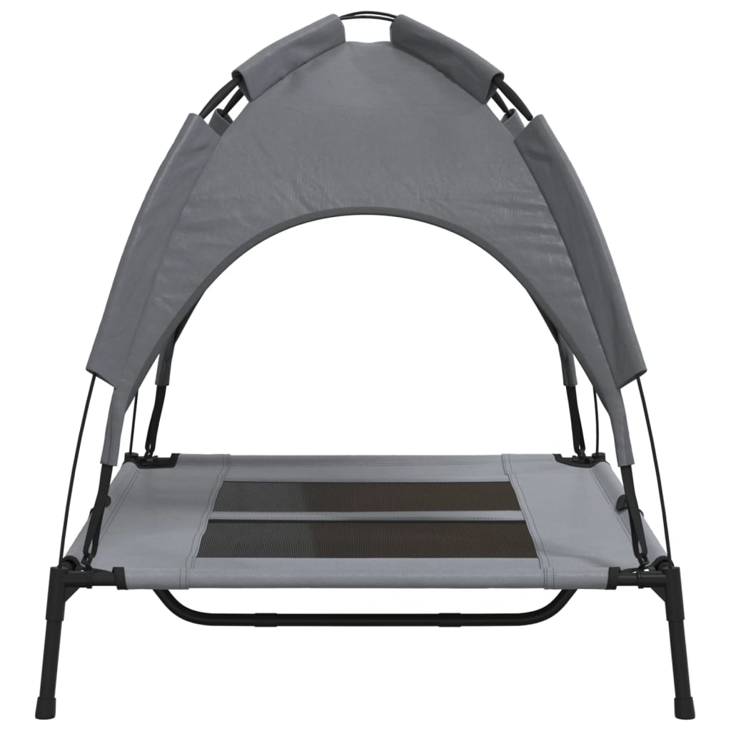 vidaXL Lit pour chien avec auvent anthracite tissu Oxford et acier