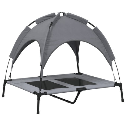vidaXL Lit pour chien avec auvent anthracite tissu Oxford et acier