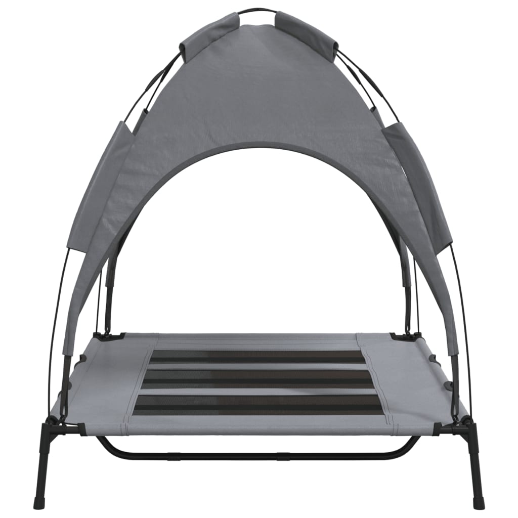 vidaXL Lit pour chien avec auvent anthracite tissu Oxford et acier