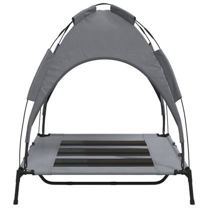 vidaXL Lit pour chien avec auvent anthracite tissu Oxford et acier