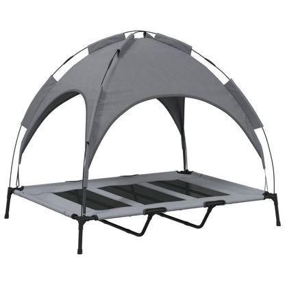 vidaXL Lit pour chien avec auvent anthracite tissu Oxford et acier