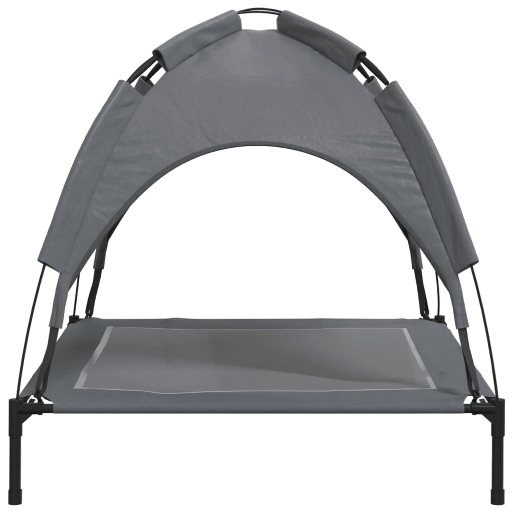 vidaXL Lit pour chien avec auvent anthracite tissu Oxford et acier