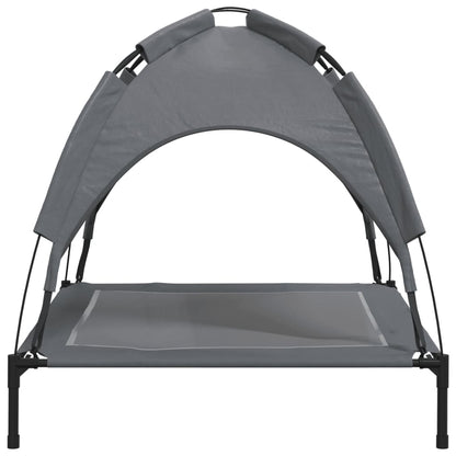 vidaXL Lit pour chien avec auvent anthracite tissu Oxford et acier