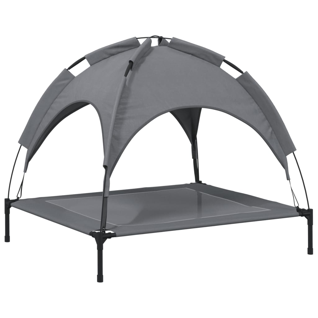 vidaXL Lit pour chien avec auvent anthracite tissu Oxford et acier