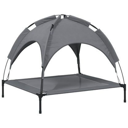 vidaXL Lit pour chien avec auvent anthracite tissu Oxford et acier