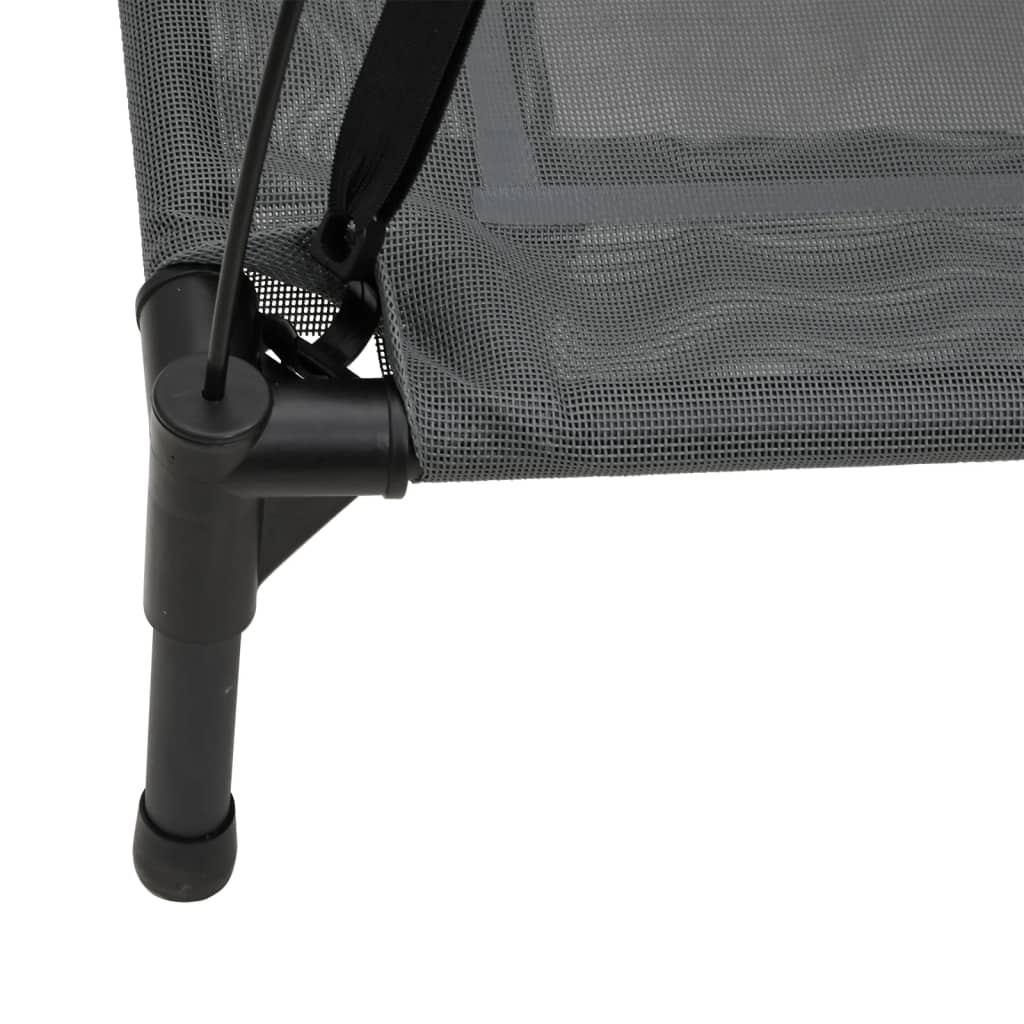 vidaXL Lit pour chien avec auvent anthracite tissu Oxford et acier