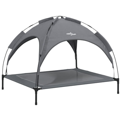 vidaXL Lit pour chien avec auvent anthracite tissu Oxford et acier