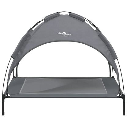 vidaXL Lit pour chien avec auvent anthracite tissu Oxford et acier