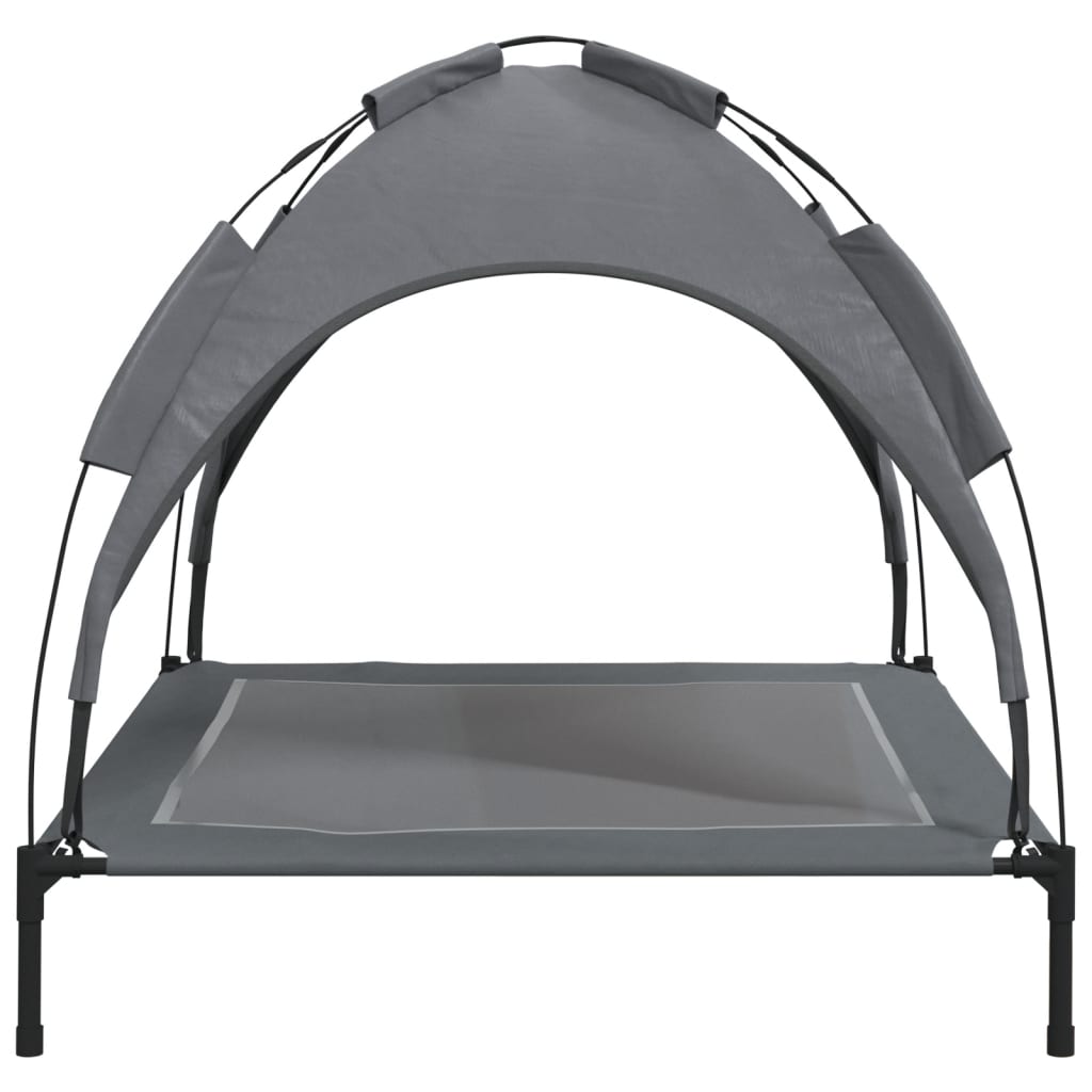 vidaXL Lit pour chien avec auvent anthracite tissu Oxford et acier