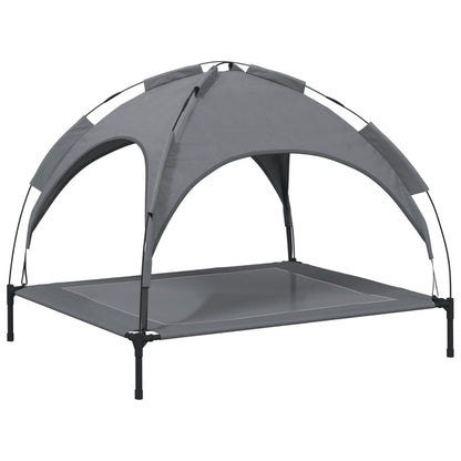 vidaXL Lit pour chien avec auvent anthracite tissu Oxford et acier