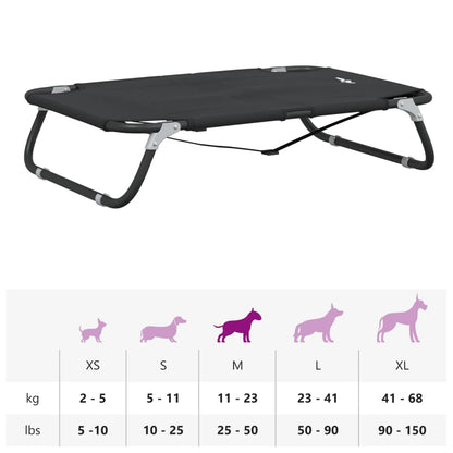 vidaXL Lit pour chien pliable anthracite tissu Oxford et acier
