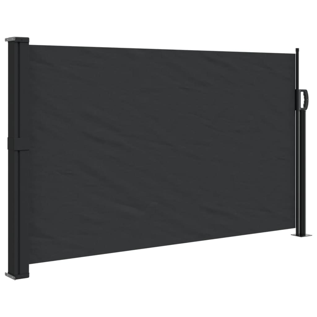vidaXL Auvent latéral rétractable noir 120x300 cm