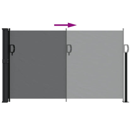 vidaXL Auvent latéral rétractable noir 120x300 cm