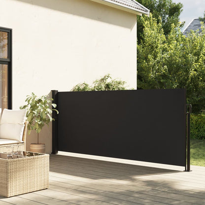 vidaXL Auvent latéral rétractable noir 120x300 cm