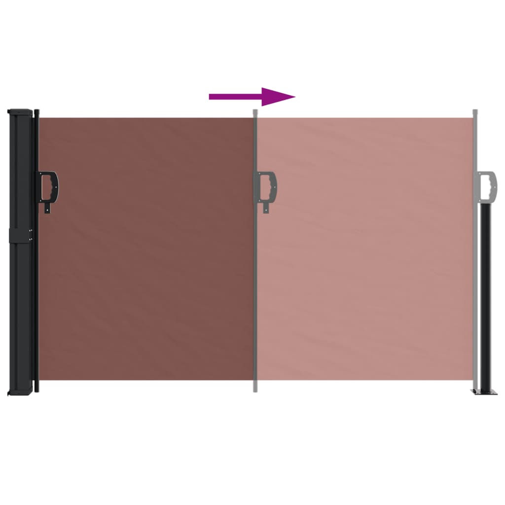 vidaXL Auvent latéral rétractable marron 120x300 cm