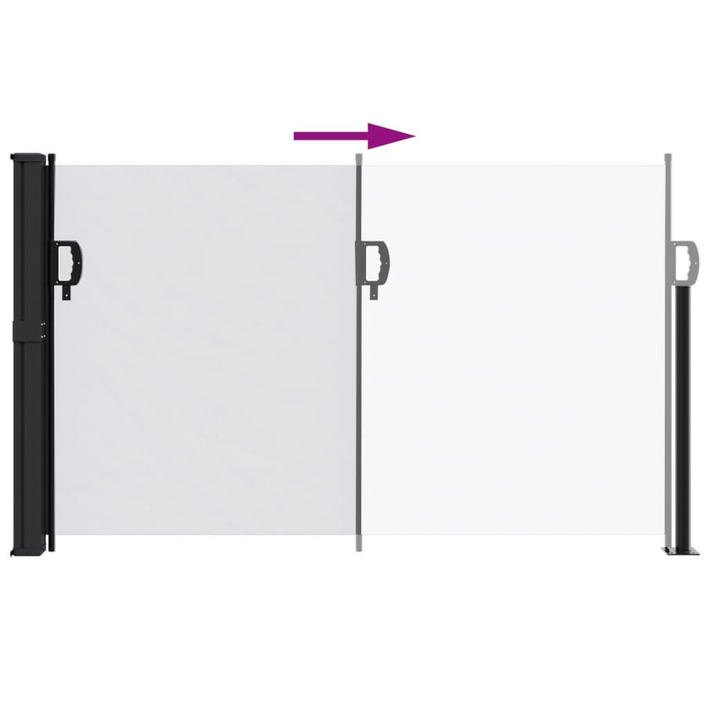 vidaXL Auvent latéral rétractable blanc 120x300 cm