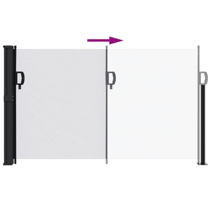 vidaXL Auvent latéral rétractable blanc 120x300 cm