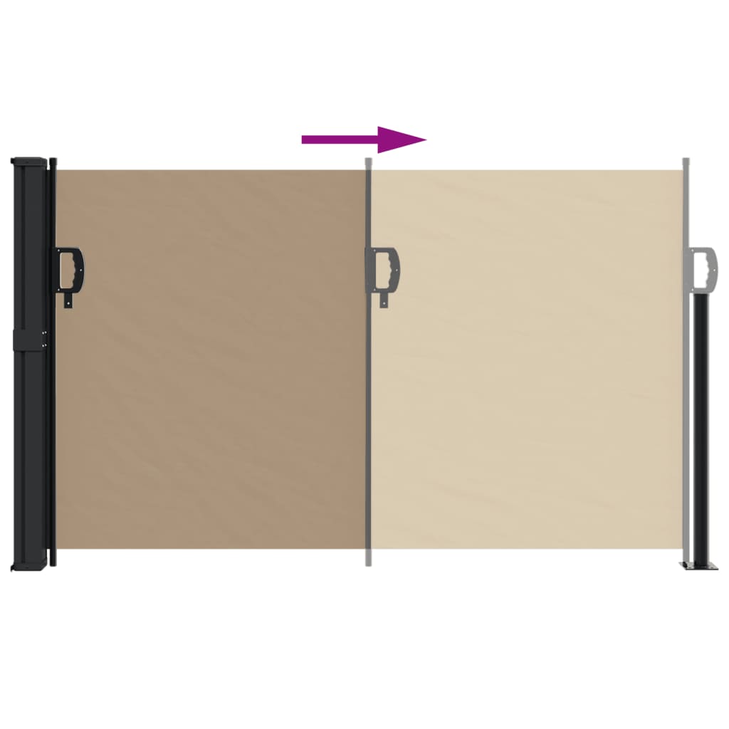 vidaXL Auvent latéral rétractable taupe 120x300 cm