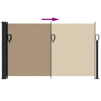 vidaXL Auvent latéral rétractable taupe 120x300 cm