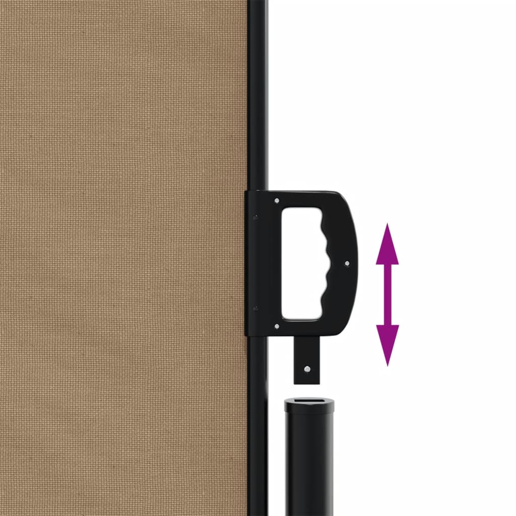 vidaXL Auvent latéral rétractable taupe 120x300 cm