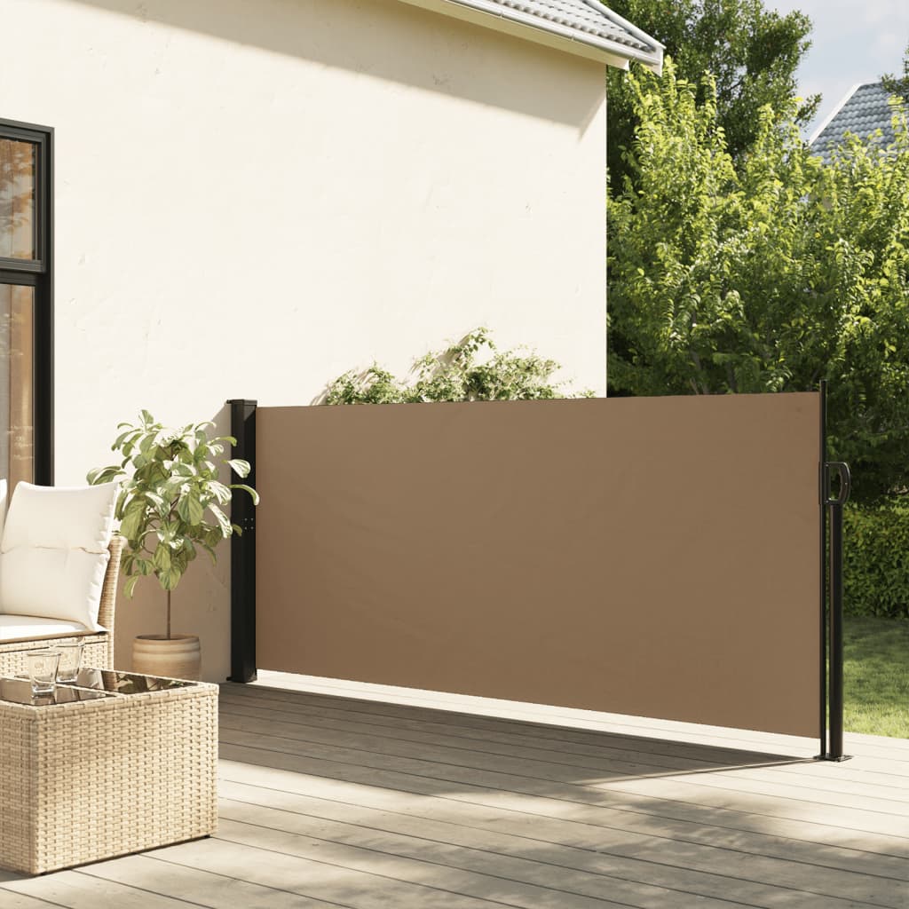 vidaXL Auvent latéral rétractable taupe 120x300 cm