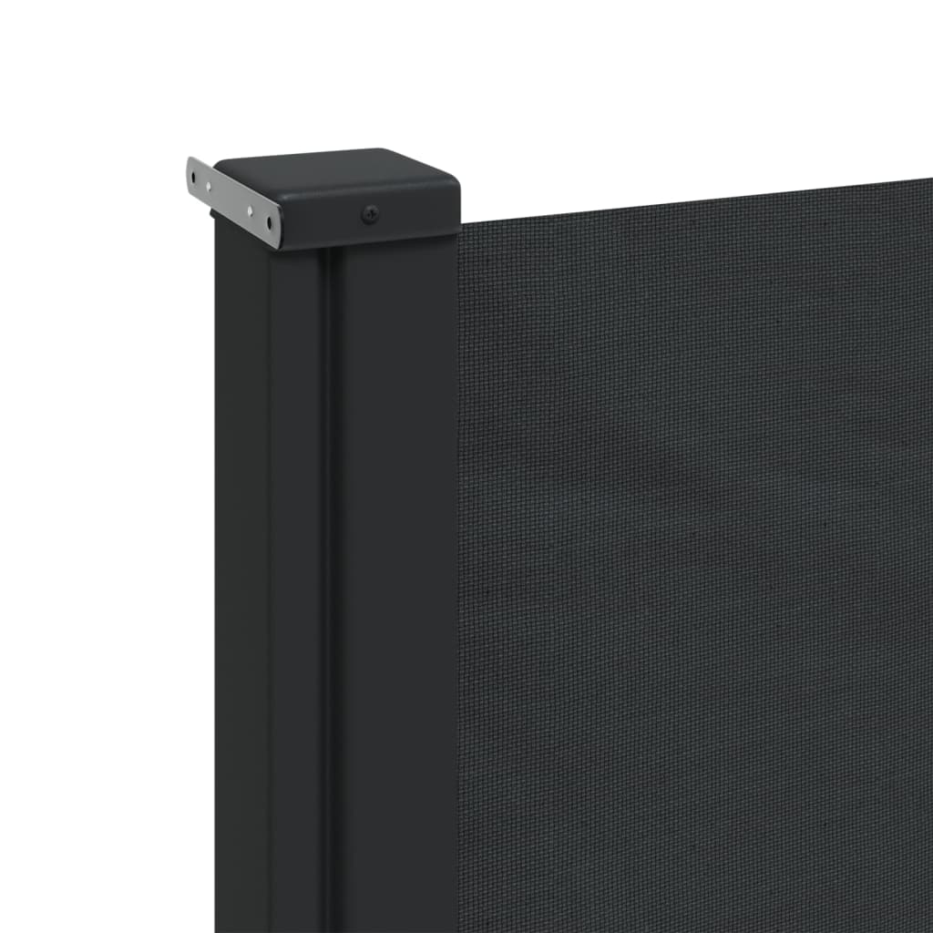 vidaXL Auvent latéral rétractable noir 140x300 cm