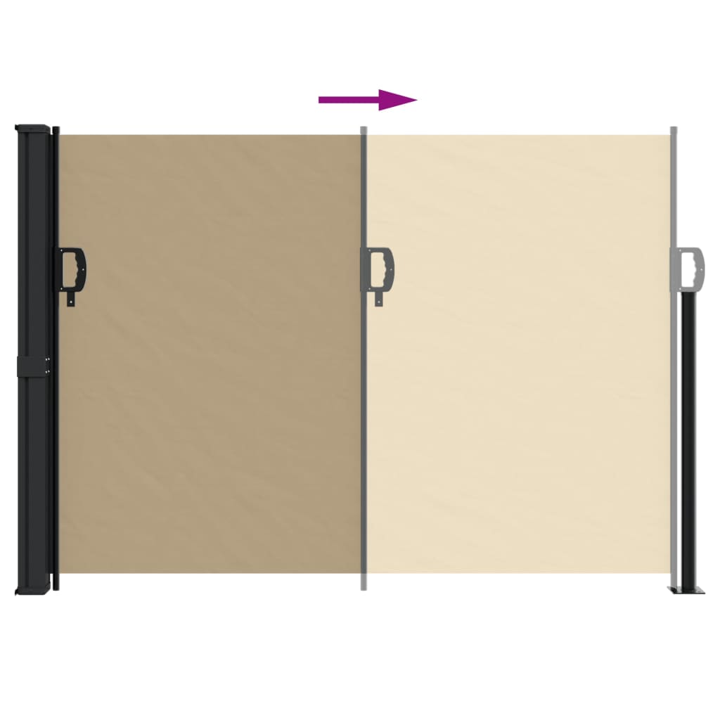 vidaXL Auvent latéral rétractable beige 140x300 cm
