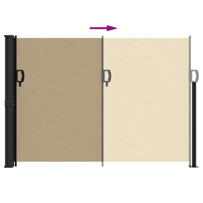 vidaXL Auvent latéral rétractable beige 140x300 cm