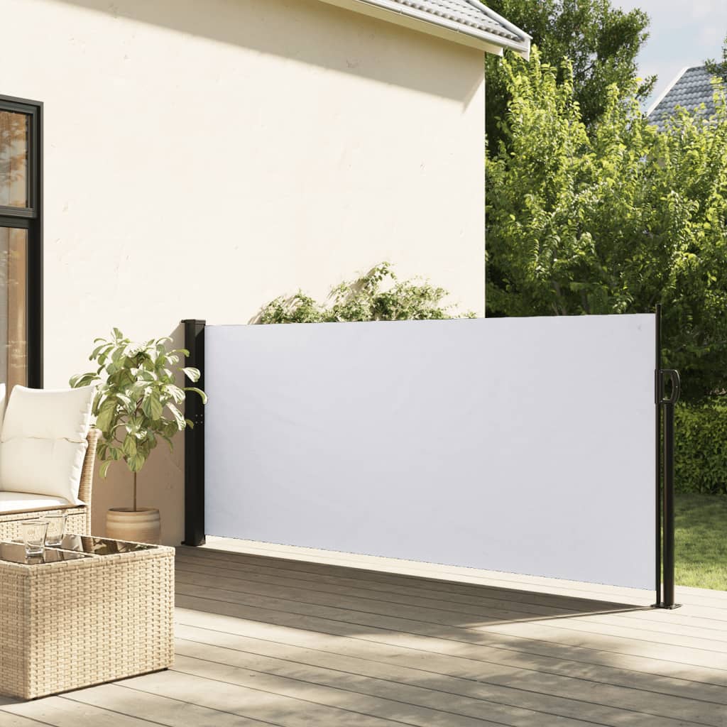 vidaXL Auvent latéral rétractable blanc 140x300 cm