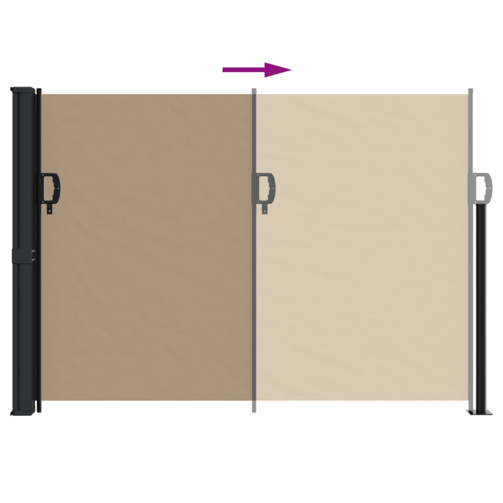vidaXL Auvent latéral rétractable taupe 140x300 cm