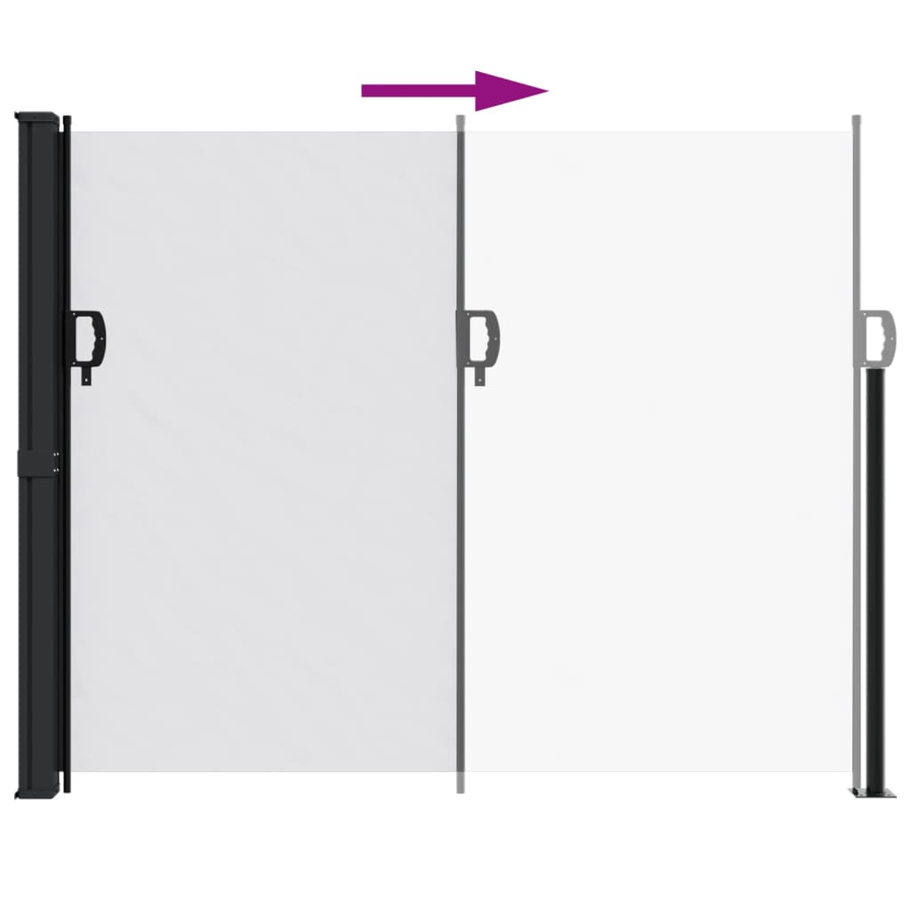 vidaXL Auvent latéral rétractable blanc 160x300 cm
