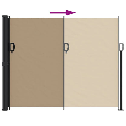 vidaXL Auvent latéral rétractable taupe 160x300 cm
