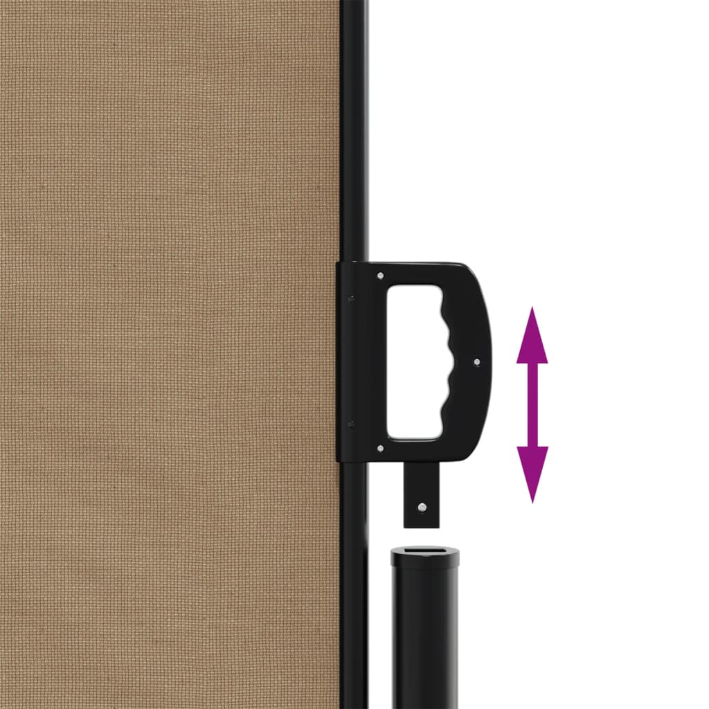 vidaXL Auvent latéral rétractable taupe 160x300 cm