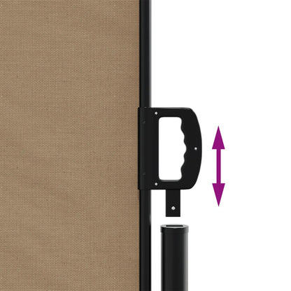 vidaXL Auvent latéral rétractable taupe 160x300 cm